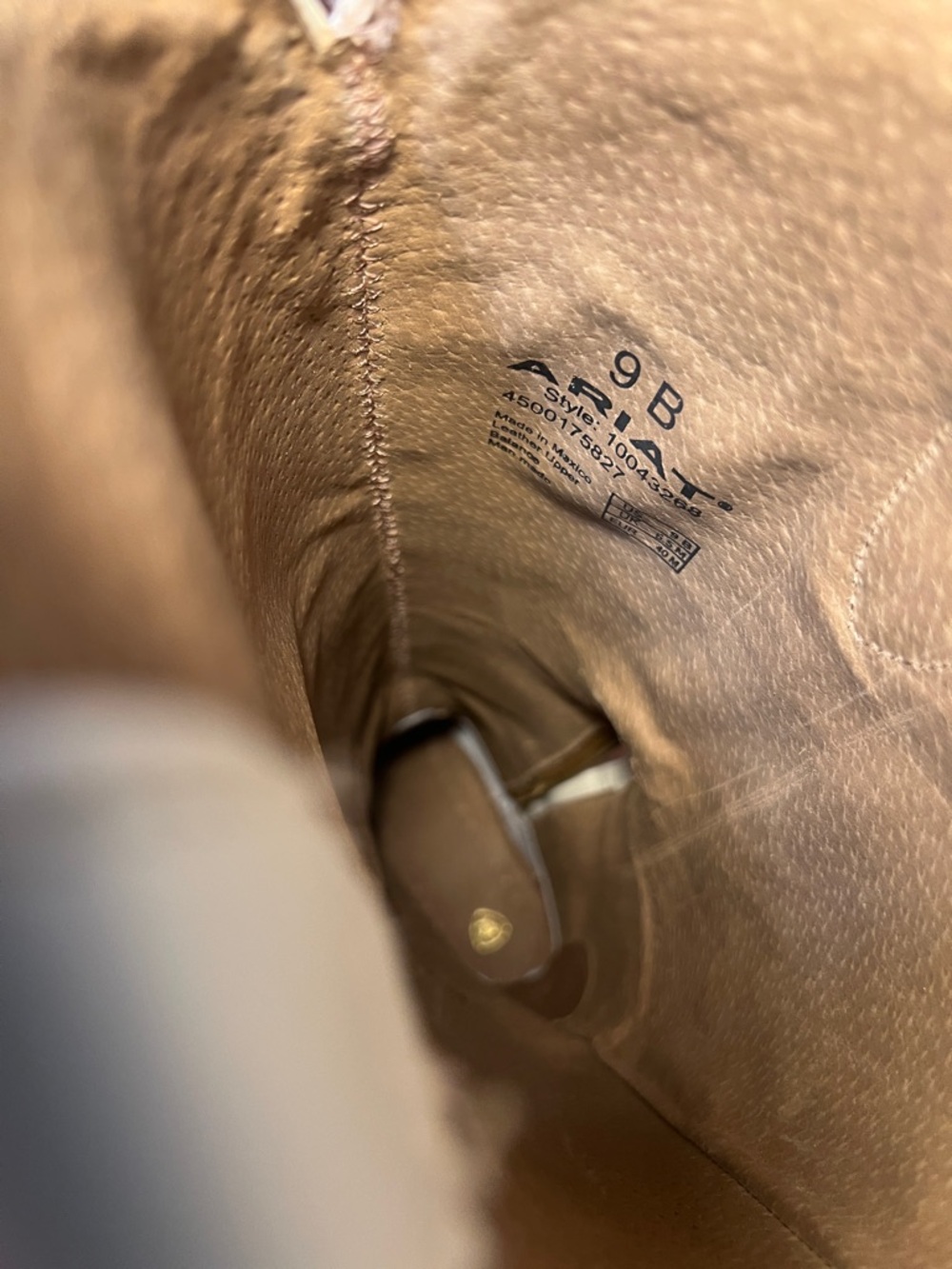 ARIAT Belle Cream Embroidered Western Knee high boots with ARIAT box and stays - Picture 4 of 8